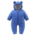 thumbnail image 1 of Besolor Baby Infant Boys Girls Hooded Coat Snowsuit Toddler Cute Winter Warm Zipper Jumpsuit Outerwear 6M-24M, 1 of 8