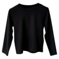 thumbnail image 1 of Besolor Boys Girls Long Sleeve T Shirts Fall Winter Casual Undershirts Children's Loose Solid Crewneck Outfits, 1 of 3