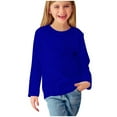 thumbnail image 1 of Besolor Boys Girls Long Sleeve T-Shirts Kids Crewneck Solid Color Basic Tops Casual Soft Layering Tees Fall Outfits, 1 of 7