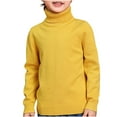 thumbnail image 1 of Besolor Boys Girls Long Sleeve Turtleneck Tops Kids Ribbed Knit Basic Warm Blouse Pullover Fall Winter Sweaters, 1 of 3