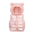 thumbnail image 1 of Besolor Boys and Girls Puffer Vests Sleeveless Zip up Hooded Fall Winter Toddler Outdoor Thermal Warm Jackets Waistcoat(1-2 Years,Pink), 1 of 7