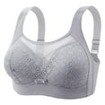 thumbnail image 1 of Besolor Bras for Women No Underwire Push up Bra Scoop Neck Full Coverage Comfort Bralettes Stretch Everyday T Shirts Bra Gray, 1 of 5