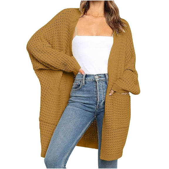 Besolor Cardigan Sweaters for Women Casual Oversized Open Front Long Sleeve Knit Winter Coat Outwear Fall Clothes