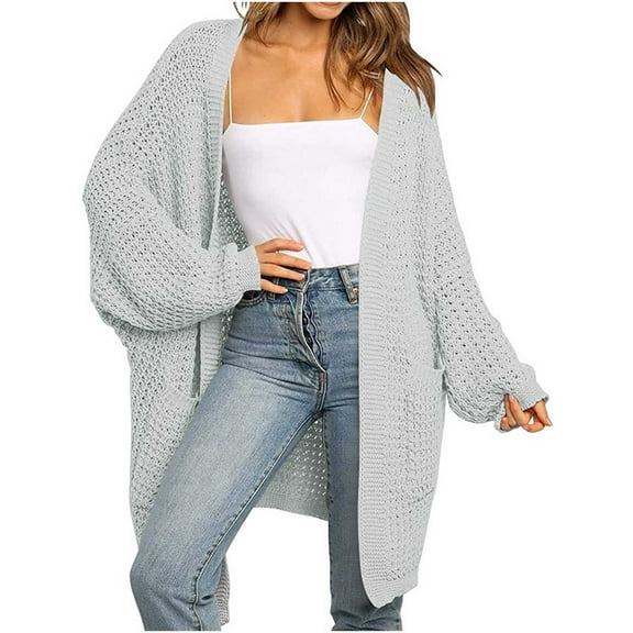 Besolor Cardigan Sweaters for Women Casual Oversized Open Front Long Sleeve Knit Winter Coat Outwear Fall Clothes