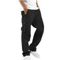 thumbnail image 1 of Besolor Cargo Pants for Men Casual Elastic Waist Straight Athletic Joggers Trousers Outdoor Workout Sweatpants with Pockets, 1 of 6