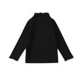 thumbnail image 1 of biudgviw Casual Fall Tops for Girls Boys Lounge Long Sleeve Mock Neck Solid Color Ruffle Hem Children Tops for 1-10 Years, 1 of 3