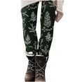 Besolor Christmas Leggings for Women Printed Stretchy High Waist