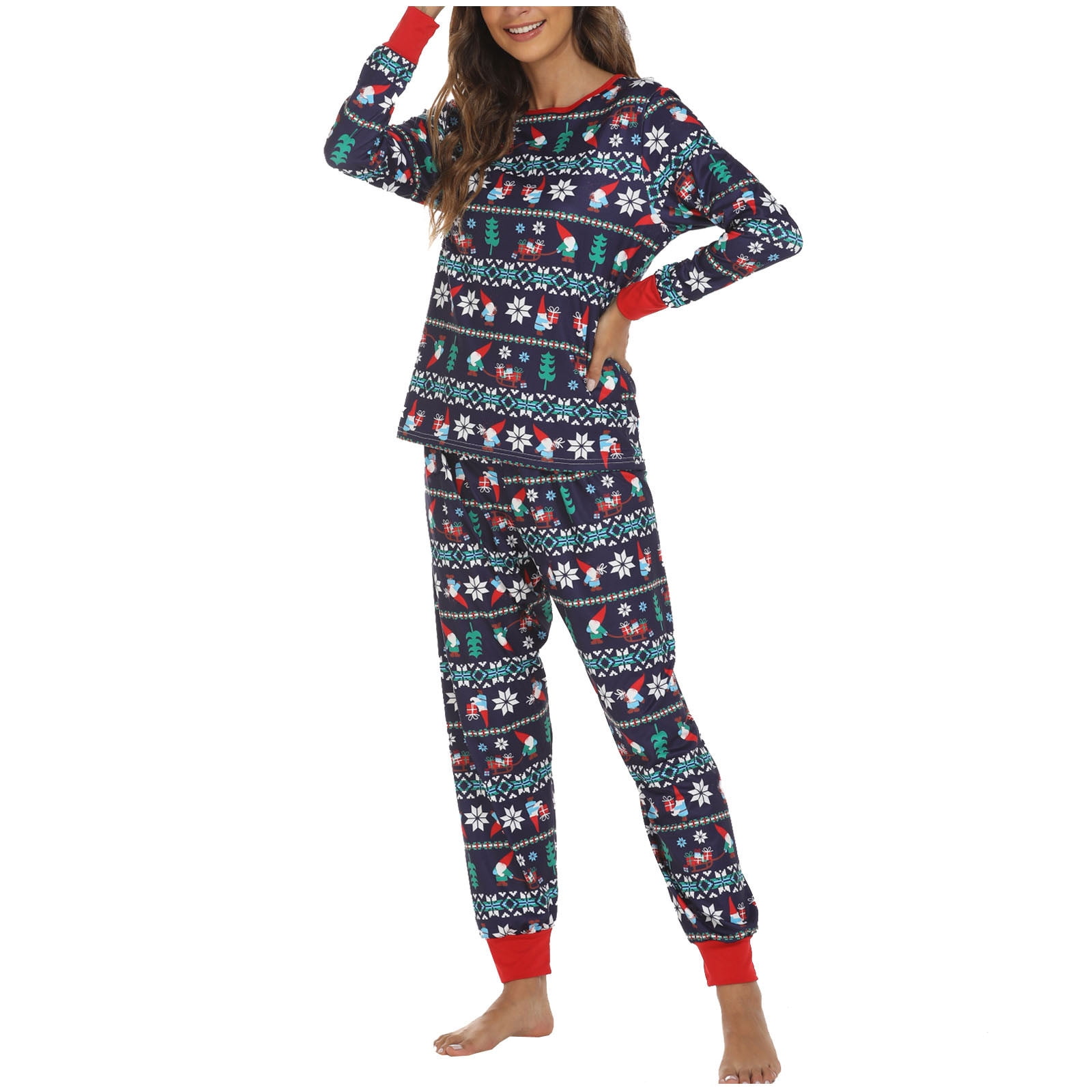 RAISEVERN Women's Christmas Pajamas Set - 2 Piece V-Neck Top And Shorts Pjs - View #4