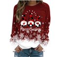 thumbnail image 1 of Besolor Christmas Sweatshirts for Women Printed Crewneck Long Sleeve Graphic Blouse Casual Loose Xmas Pullover Tops, 1 of 4