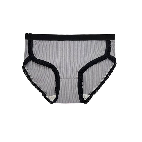 Besolor Cotton Briefs for Women Soft Lace Trim High Waisted Underwear for Women Breathable Panties for Ladies