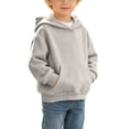 thumbnail image 1 of Besolor Fall Sweatshirts for Toddler Girls Boys Long Sleeve Hoodies Casual Loose Warm Outdoor Workout Pullover Tops with Pocket(12-24 Months,Khaki), 1 of 7