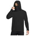 thumbnail image 1 of Besolor Fishing Shirts for Men Sun Protection Long Sleeve Hooded Sun Shirts with Mask UPF 50+ Hoodies for Outdoor, 1 of 6