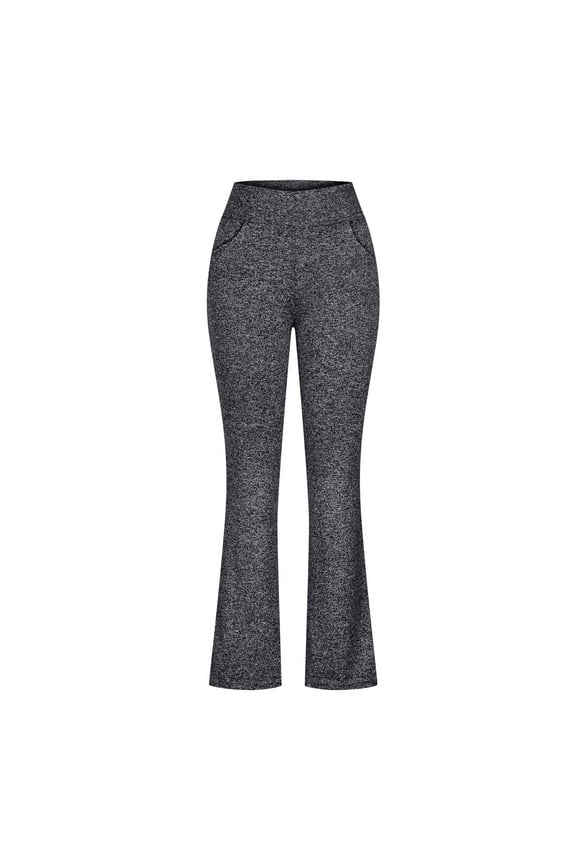 Flare Leggings for Women High Waisted Bootcut Yoga Pants Scrunch Gym Workout Bell Bottom Trousers with Pockets