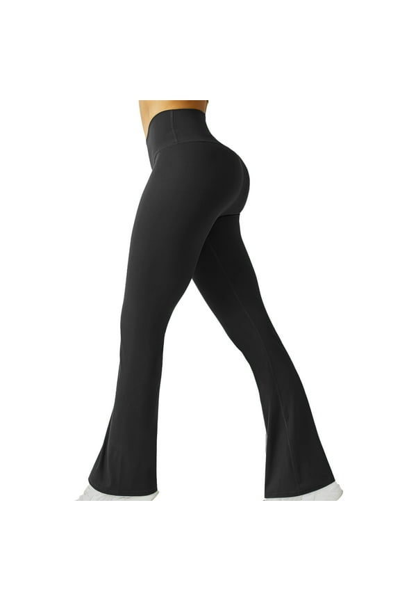 Flare Yoga Pants for Women High Waisted Scrunch Bootcut Workout Pants Butt Lifting Gym Bell Bottom Leggings