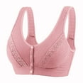 thumbnail image 1 of Besolor Front Closure Everyday Bras for Women Soft Support Full Coverage Bras Wireless Comfort Sleep Bra Underwear Pink, 1 of 2