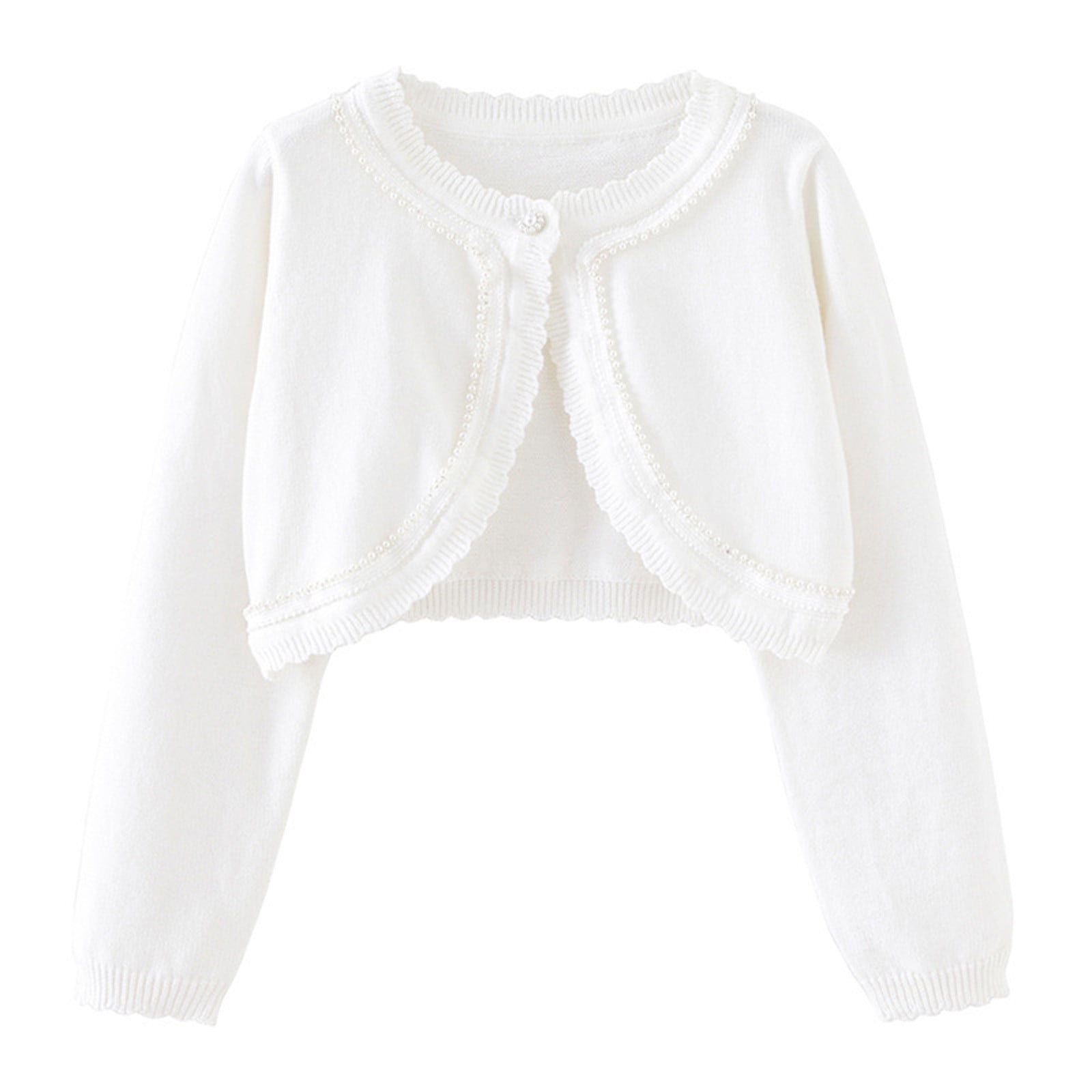 WIBACKER 1-7Y Baby Kids Short Sleeve Cardigan Bolero Shrug