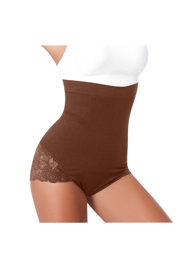 High Waisted Shapewear Panties for Women Seamless Lace Butt Lifting Body Shaper Underwear Girdle Panty