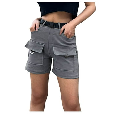 Besolor Hiking Shorts for Women Cargo Shorts Multi Pockets Mid Waist Shorts Pants for Summer Casual