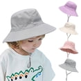 thumbnail image 1 of Besolor Toddler Baby Sun Hat Boy Girl Summer Cotton Bucket Hat Kids Adjustable Sun Protection Wide Brim Beach Hat, 1 of 9