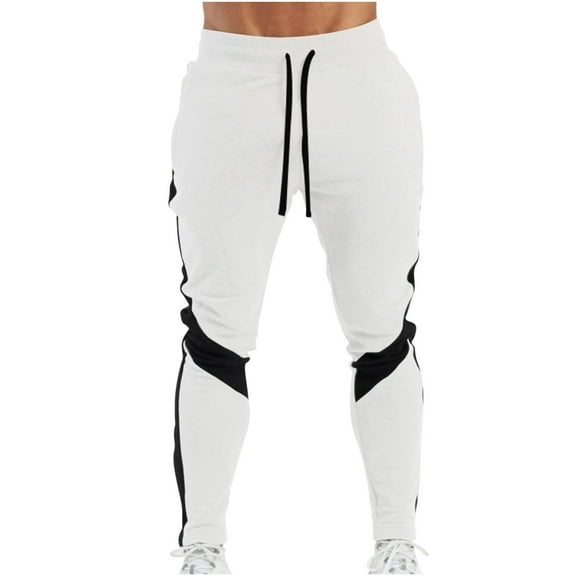 Besolor Men's Athletic Running Pants Elastic Waist Drawstring Active Workout Joggers Casual Fitness Sweatpants with Pockets