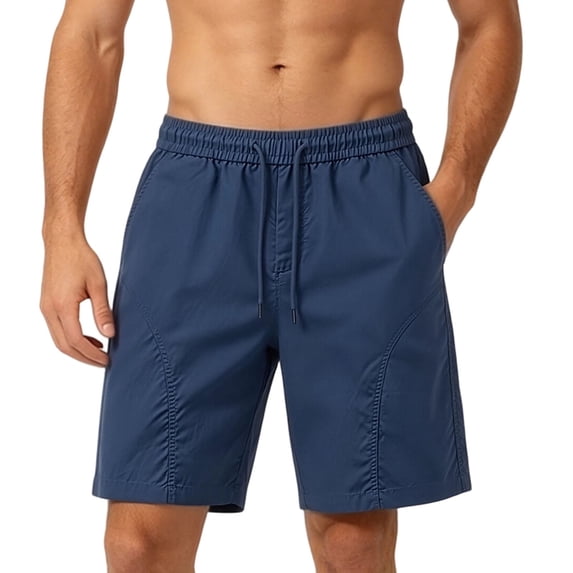 Besolor Men's Athletic Shorts Summer Lightweight Quick Dry Fitness Running Outdoor Cycling Casual Short Pants with Pocket(X-Large,Navy)
