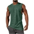 thumbnail image 1 of Besolor Men's Athletic Tank Tops Sleeveless Crewneck Cut off Workout Shirt Wicking Soft Summer Muscle Training Tee, 1 of 7
