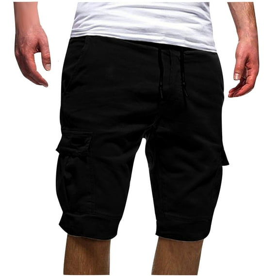 Besolor Men's Cargo Shorts Casual Loose Straight Leg Shorts Classic Stretch Outdoors Workout Shorts with Pockets