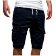 thumbnail image 1 of Besolor Men's Cargo Shorts Casual Loose Straight Leg Shorts Classic Stretch Outdoors Workout Shorts with Pockets, 1 of 6