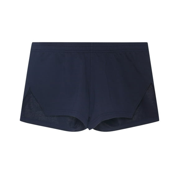 Besolor Men's Casual Summer Shorts Elastic Waist Slit Sports Shorts Solid Color Cotton Lounge Shorts