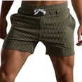 thumbnail image 1 of Besolor Men's Plus Size Sports Shorts Stripes Drawstring Elastic Waist Athletic Workout Gym Summer Shorts with Pockets, 1 of 5