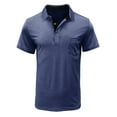 thumbnail image 1 of Besolor Men's Short Sleeve Golf Shirts Casual Button up Athletic Work Business Collared Lightweight Tops Blouse, 1 of 3