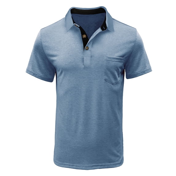 Besolor Men's Short Sleeve Golf Shirts Casual Button up Athletic Work Business Collared Lightweight Tops Blouse