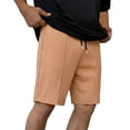 thumbnail image 1 of Besolor Men's Shorts Summer Lightweight Casual Thin Breathable Elastic Waist Drawstring Workout Running Knee Length Shorts with Pocket(3X-Large,Khaki), 1 of 5
