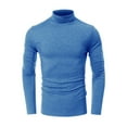 thumbnail image 1 of Besolor Men's Turtleneck Undershirt Casual Slim Fitted Stretchy Long Sleeve Basic Shirts Lightweight Pullover Tops, 1 of 4