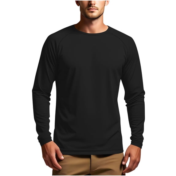 Besolor Men's UPF 50+ Sun Protection Shirts Long Sleeve Shirt Fishing Hiking Running Quick Dry Lightweight Tops