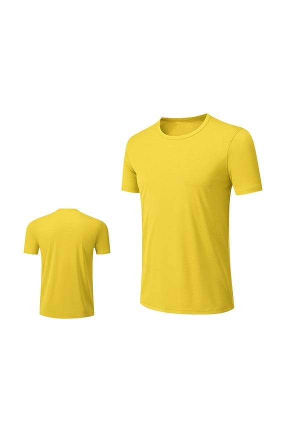 Mens Athletic Tops Short Sleeve Crewneck Workout Running T-Shirts Wicking Breathable Gym Casual Basic Tees