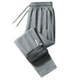 thumbnail image 1 of Besolor Mens Fleece Lined Sweatpants Warm Elastic Waist Drawstring Casual Thickened Plus Size Lounge Trousers with Pockets, 1 of 4