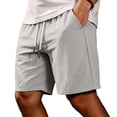 thumbnail image 1 of Besolor Mens Plus Size Running Shorts Drawstring Elastic Waisted Casual Loose Outdoor Athletic Track Shorts with Pockets(3X-Large,Gray), 1 of 6