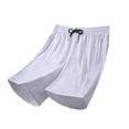 thumbnail image 1 of Besolor Mens Shorts Summer Lightweight Breathable Thin Workout Running Elastic Waist Drawstring Shorts with Pockets(X-Small,White), 1 of 7