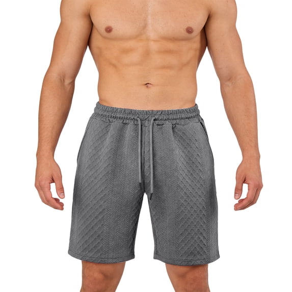 Besolor Mens Summer Beach Shorts Wide Leg Elastic Waisted Drawstring Casual Loose Workout Running Shorts with Pocket(XX-Large,Dark Gray)
