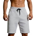 thumbnail image 1 of Besolor Mens Summer Shorts Knee Length Elastic Waisted Drawstring Casual Loose Workout Running Shorts with Pockets(3X-Large,Gray), 1 of 7