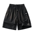 thumbnail image 1 of Besolor Mens Workout Shorts Wide Leg Elastic Waisted Drawstring Lightweight Casual Outdoor Running Short Pants(3X-Large,Black), 1 of 5