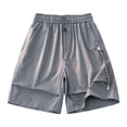 thumbnail image 1 of Besolor Mens Workout Shorts Wide Leg Elastic Waisted Drawstring Lightweight Casual Outdoor Running Short Pants(X-Large,Gray), 1 of 5