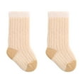 thumbnail image 1 of Besolor Newborn Toddler Baby Fuzzy Socks Striped Cozy Soft Thick Warm Home Sleeping Tube Socks, 1 of 4
