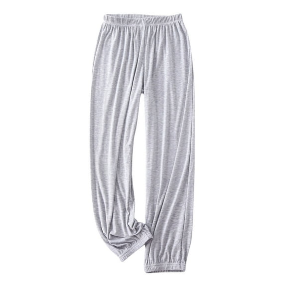 Besolor Pajama Pants for Women Thin Casual Comfy Solid Color Elastic Waist Lounge Trouser Homewear Sleepwear