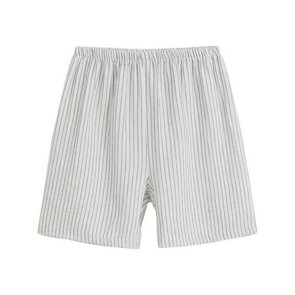 Besolor Pajama Shorts for Women Casual Breathable Elastic Waist Wide Leg Cotton Linen Shorts Loungewear Homewear