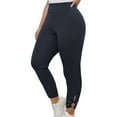 thumbnail image 1 of Besolor Plus Size Leggings for Women Casual Stretch High Waisted Hollow out Workout Yoga Fitness Pants Tights, 1 of 6