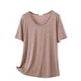 thumbnail image 1 of Besolor Plus Size Pajamas Tops for Women Summer Lightweight Casual Comfy Crewneck Short Sleeve Shirts Homewear, 1 of 5