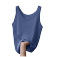 thumbnail image 1 of Besolor Plus Size Tank Tops for Women Summer Ribbed Knit Crewneck Sleeveless Tanks Casual Loose Comfy Loungewear Camis Basic Top, 1 of 3