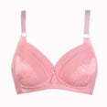 thumbnail image 1 of Besolor Push up Bras for Women No Underwire Seamless T Shirts Bra Full Coverage V Neck Support Lift up Bra Pink, 1 of 4